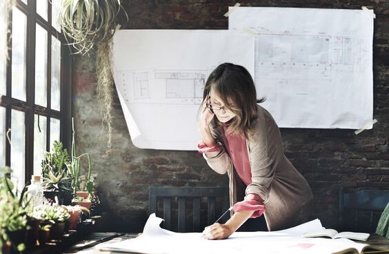 Architect in bureau