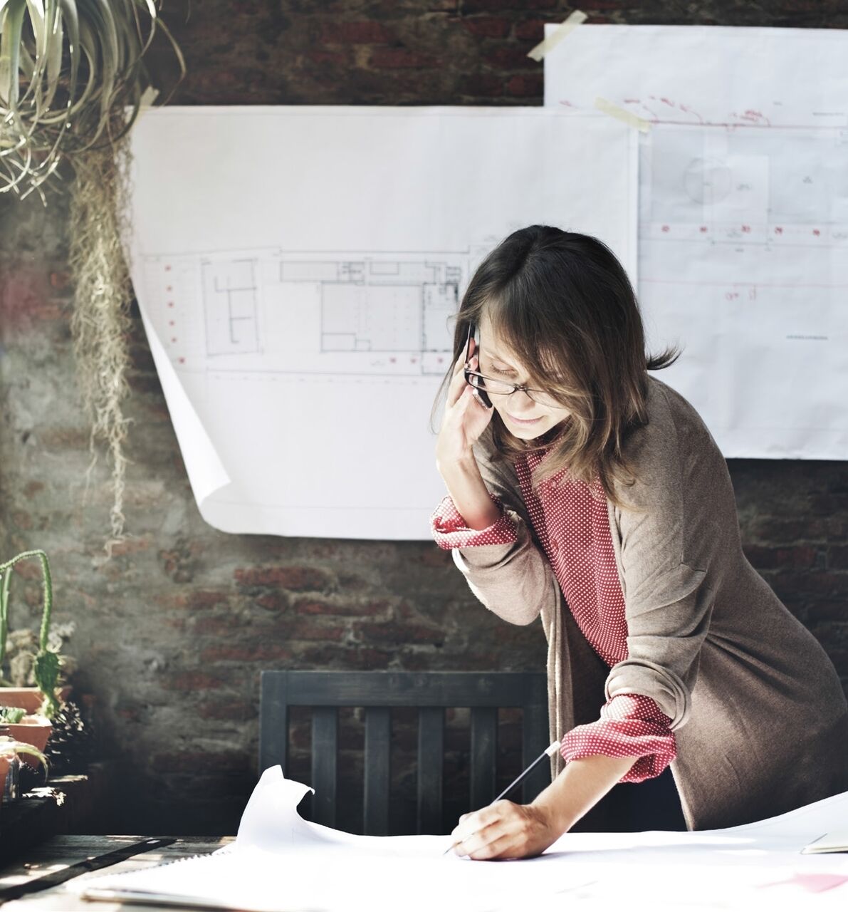Architect in bureau