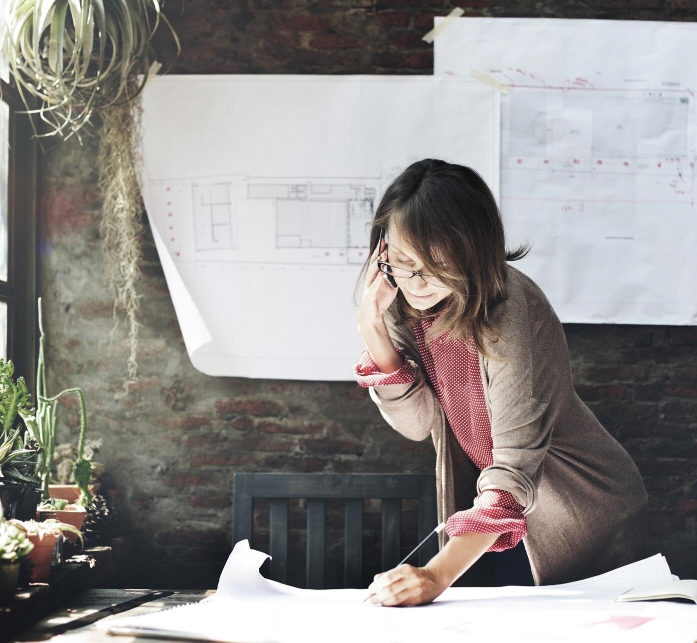 Architect in bureau