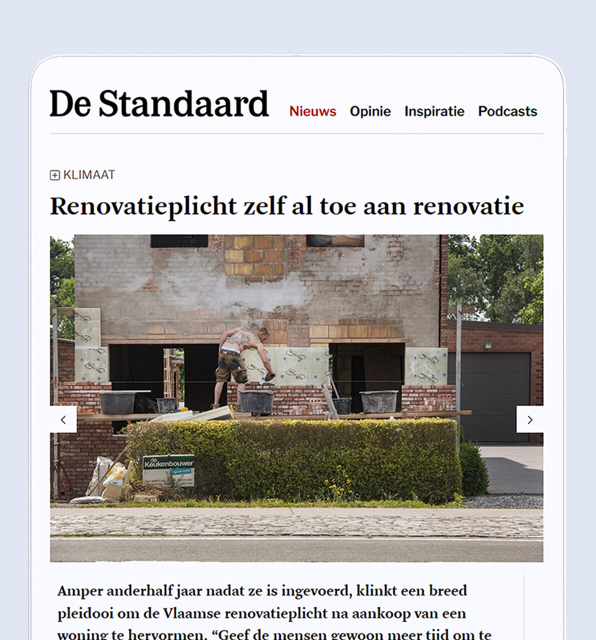 Standaard renovatieplicht