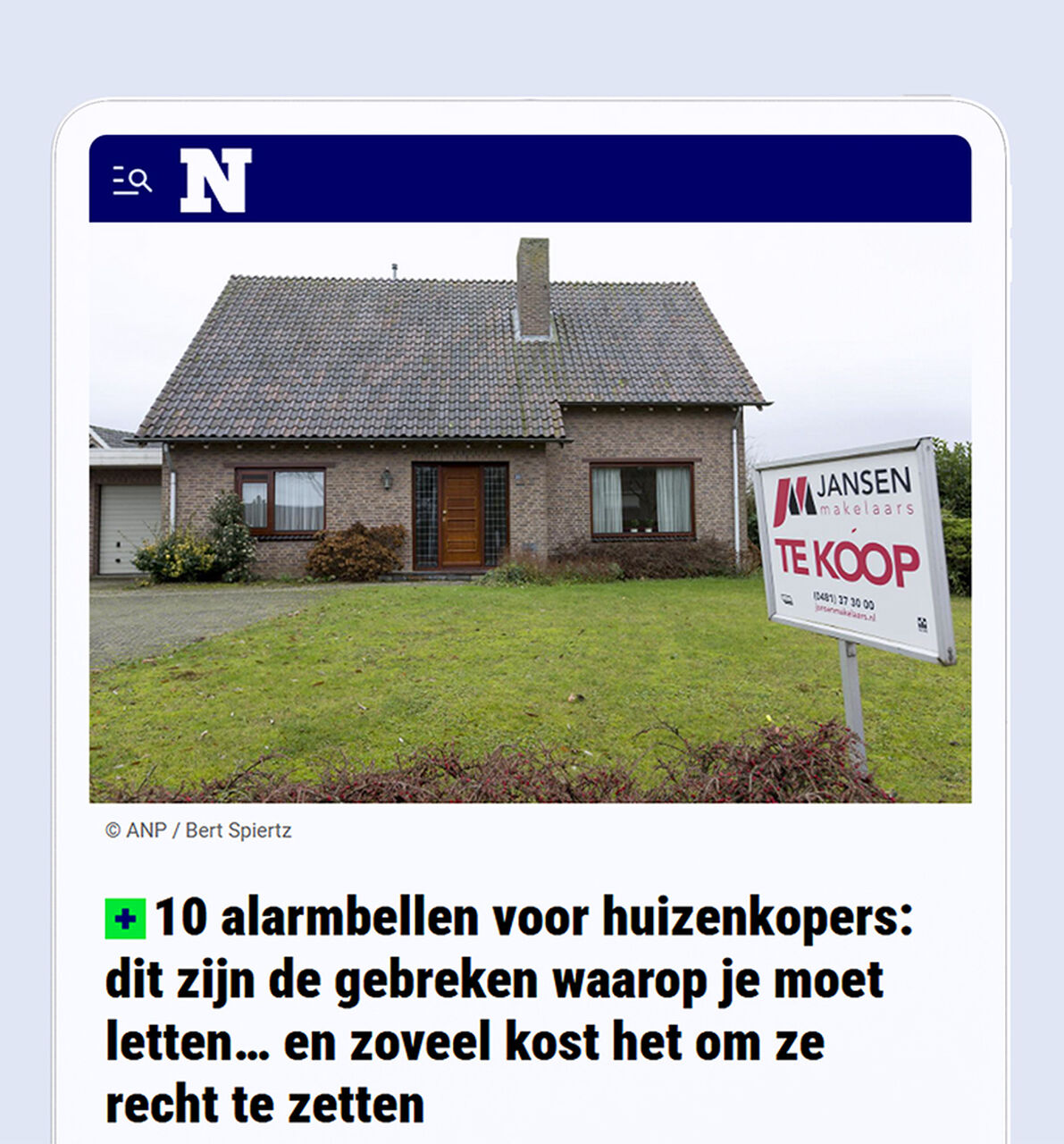Nieuwsblad alarmbellen