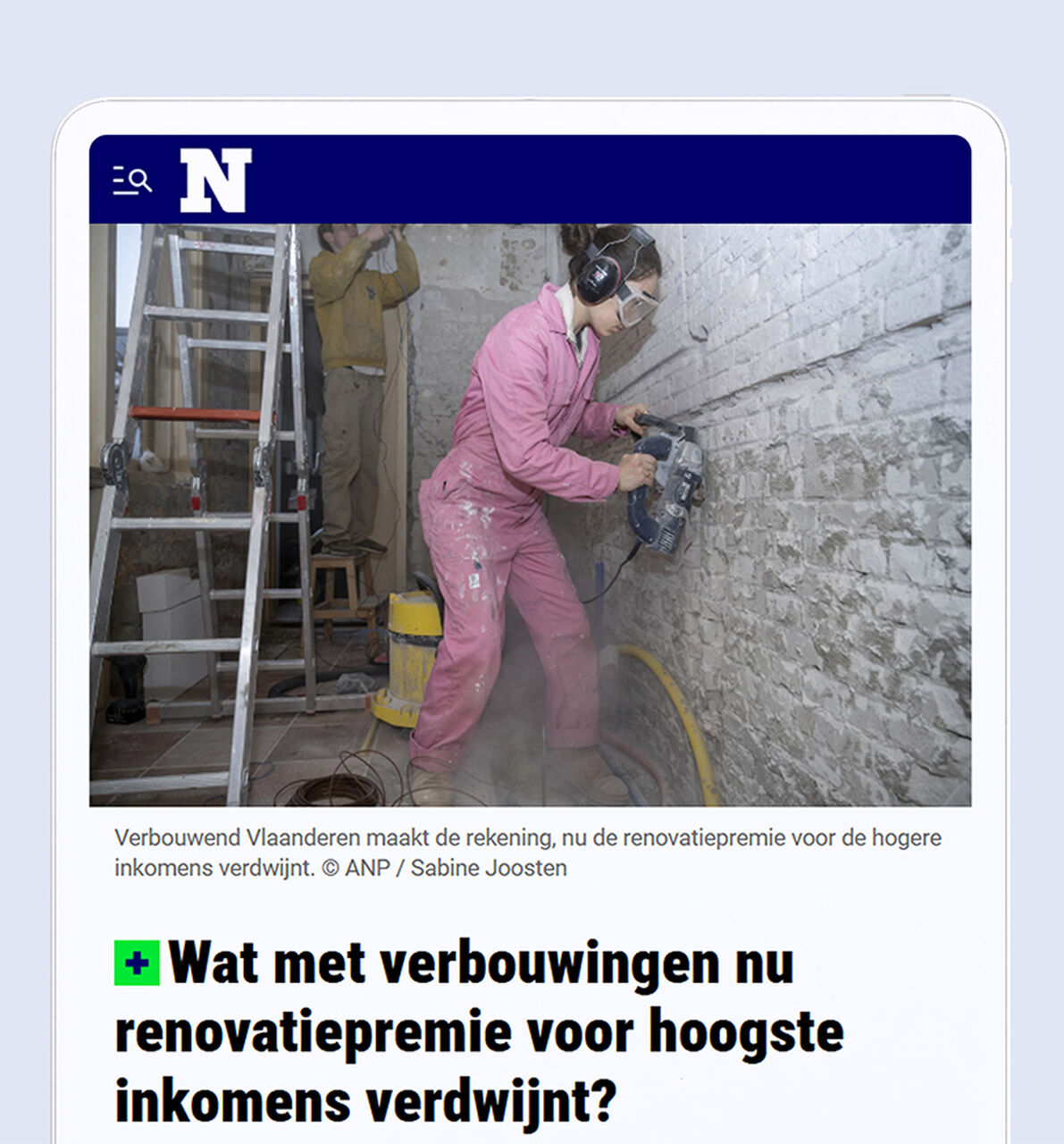 Nieuwsblad renovatiepremies