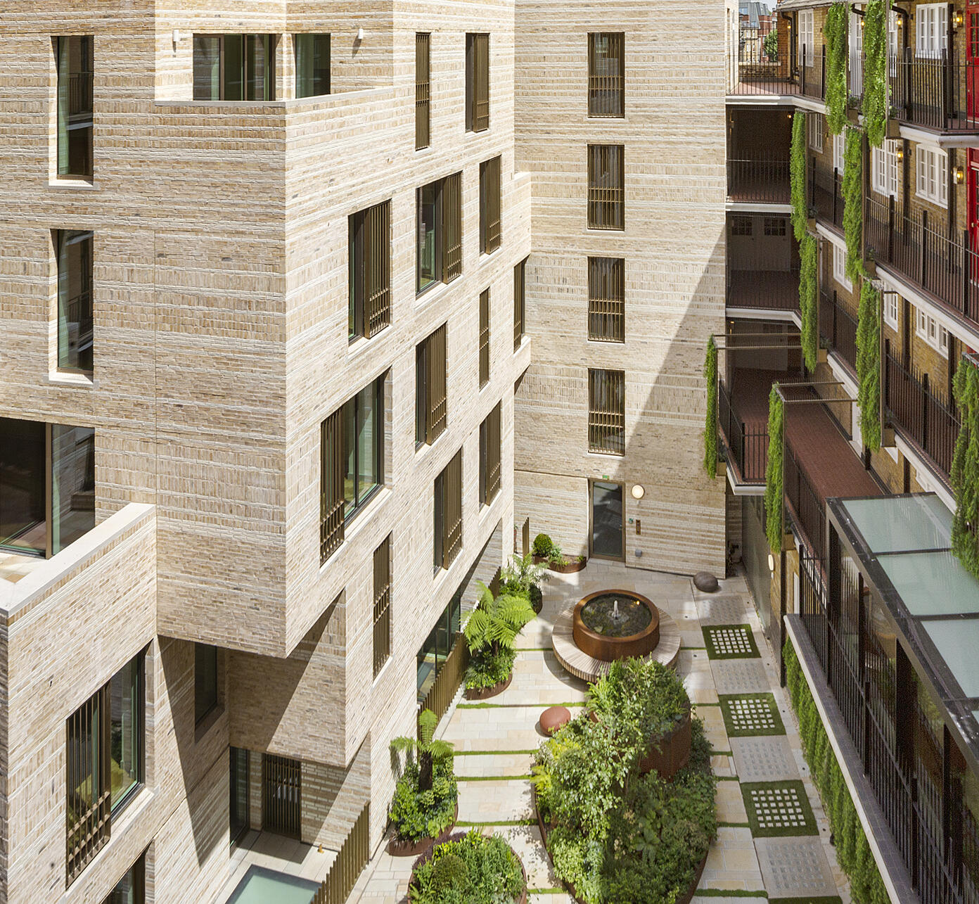 Westminster fire station courtyard from above Openstudio Architects Photo Richard Davies