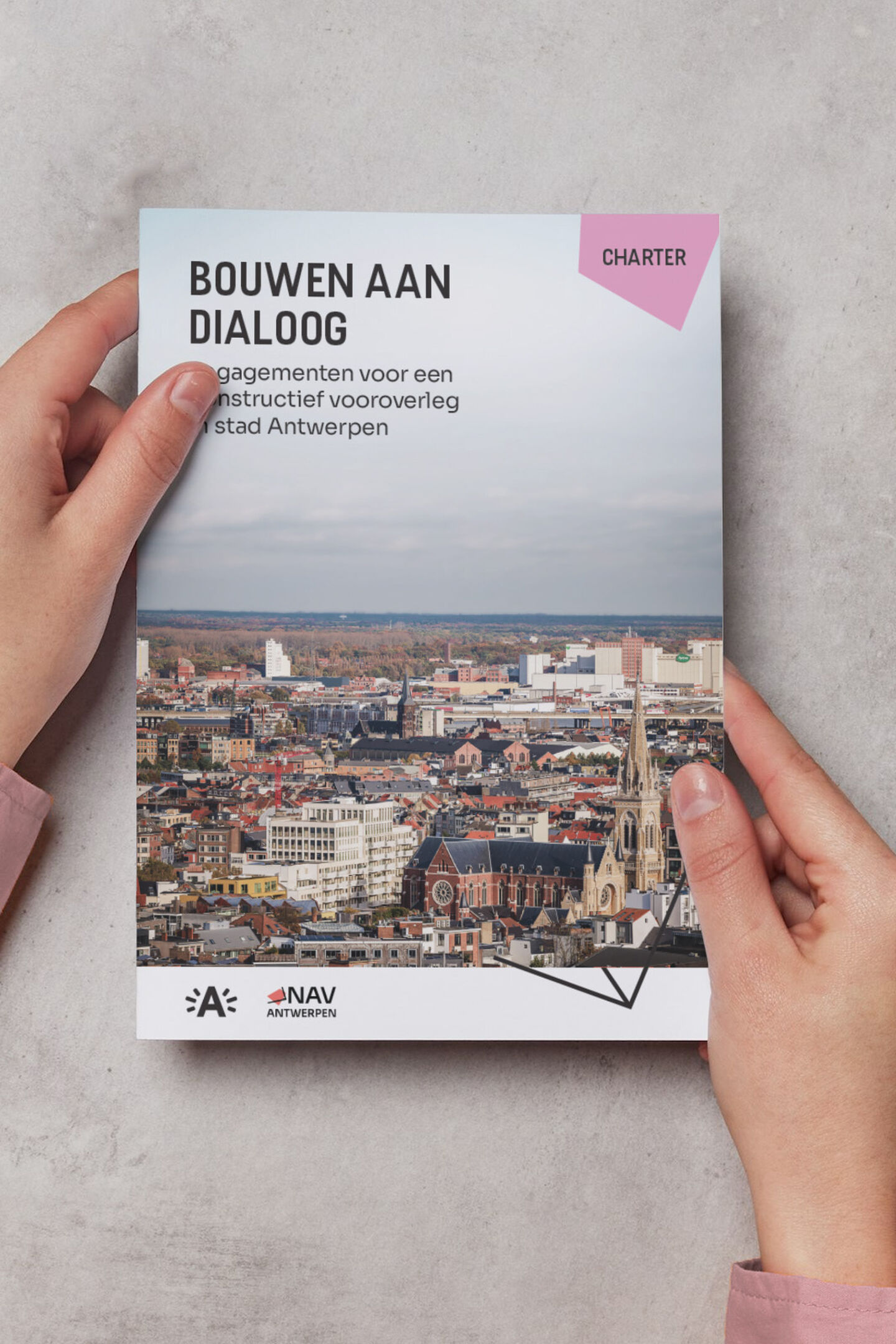 Bouwen aan dialoog mockup tussen
