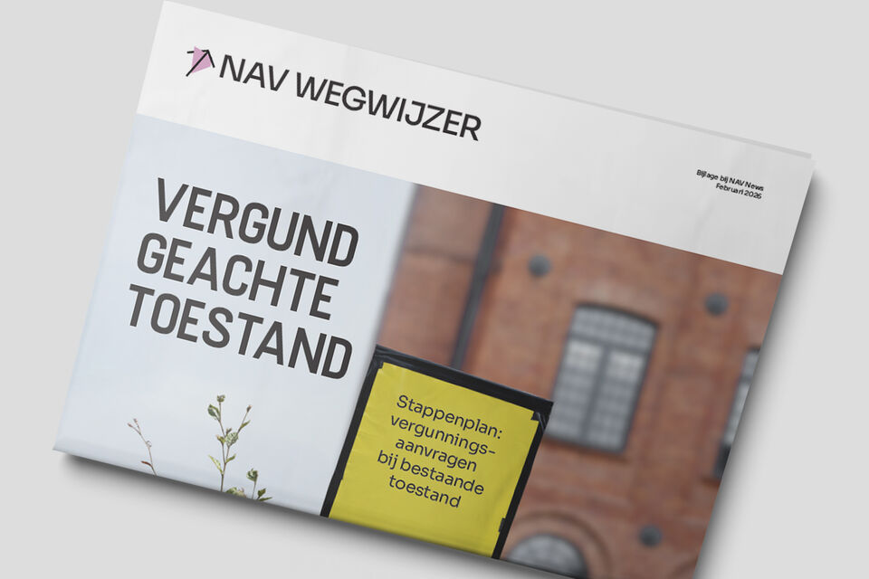 Wegwijzer vergund geachte toestand mockup front